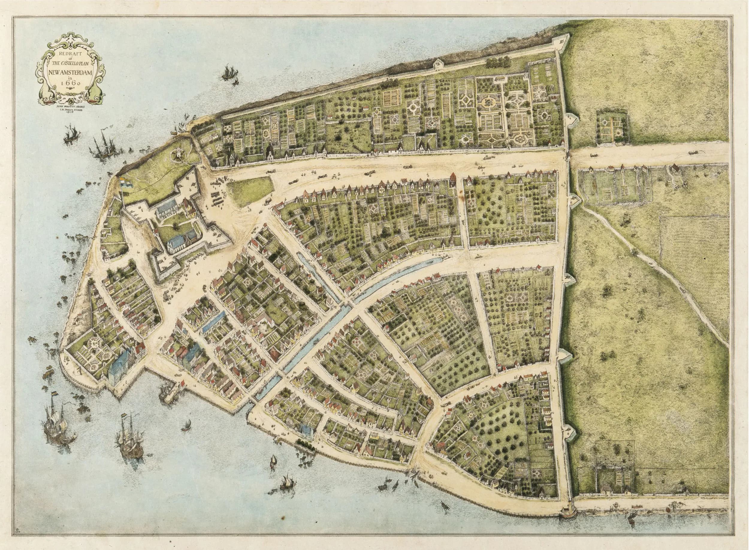 The Castello plan as it was redrawn in 1916.