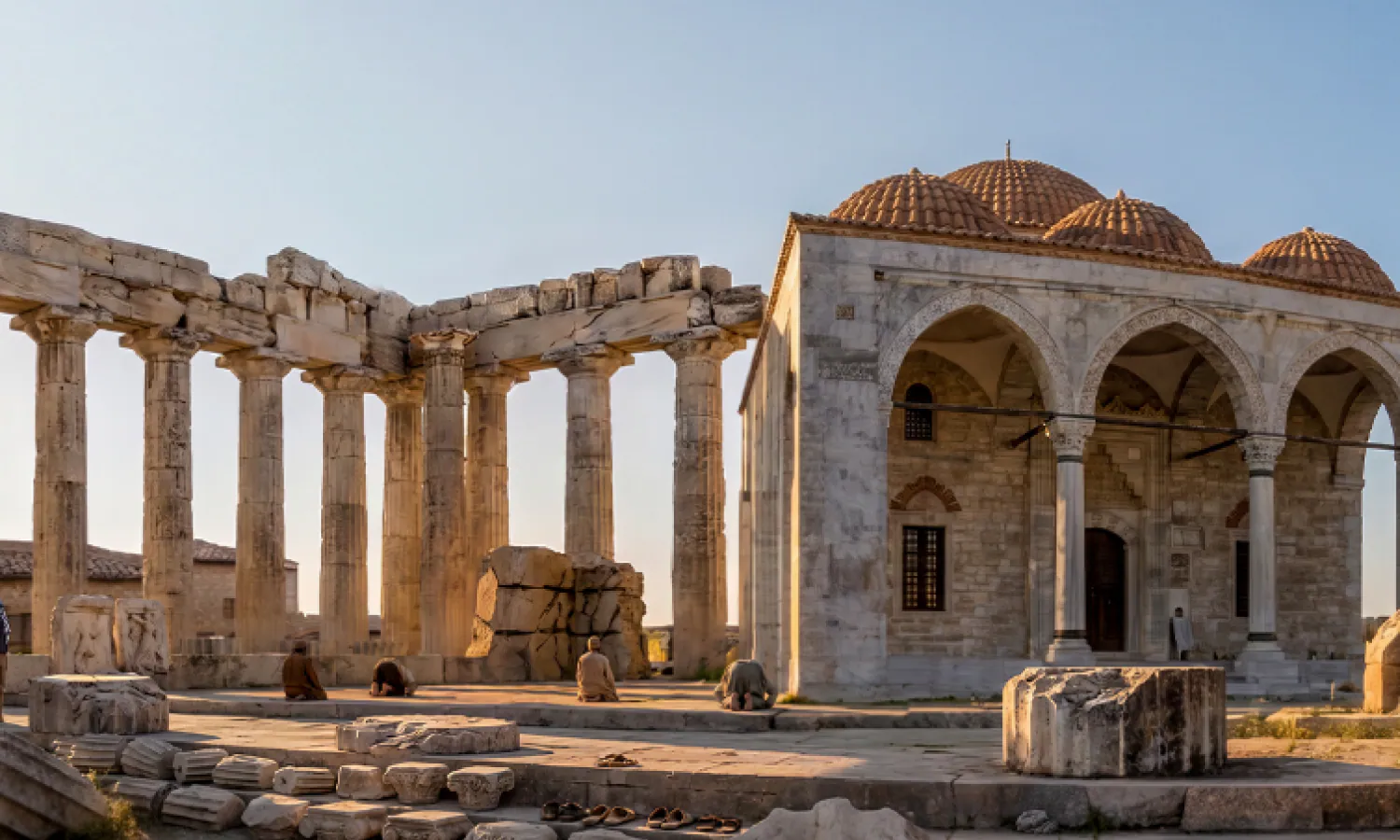 TimeLens reconstruction of the Ottoman mosque inside the Parthenon.