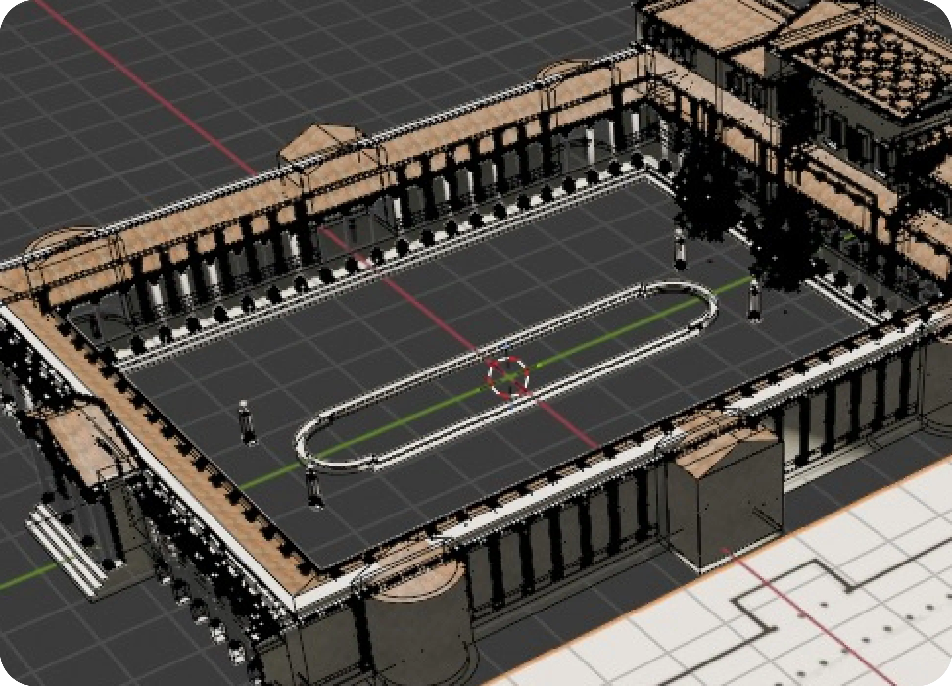 3D model of Hadrian's Library in development