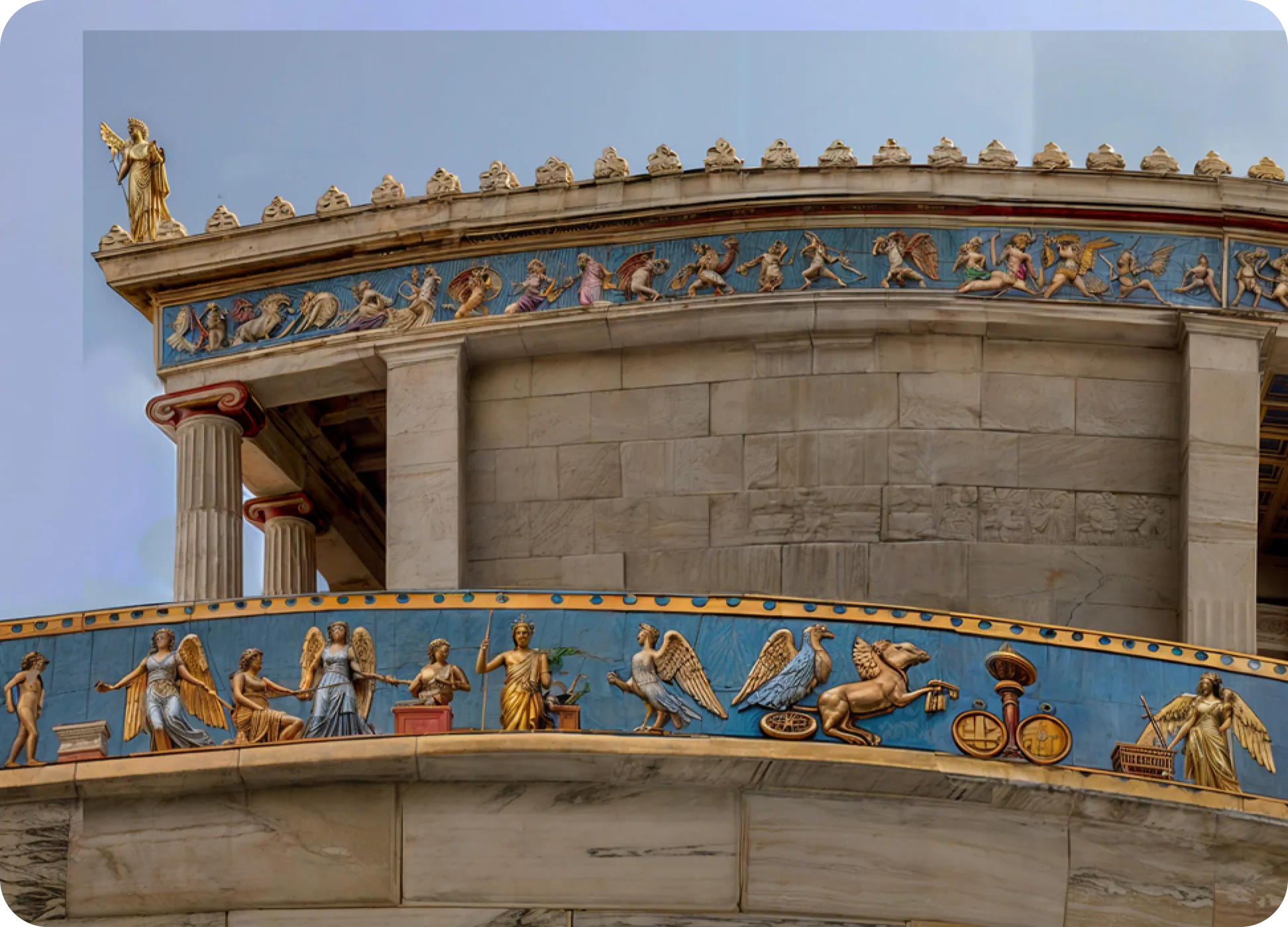 Detail of the TimeLens reconstruction of the Temple of Nike.