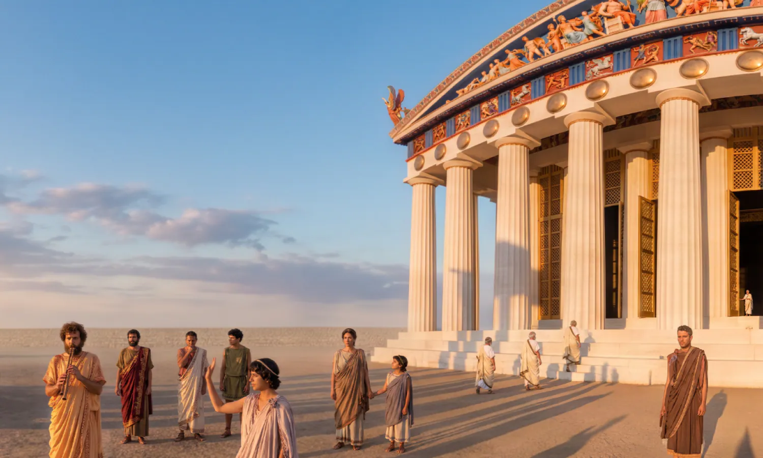 Impression of the TimeLens reconstruction of the Parthenon in Roman times