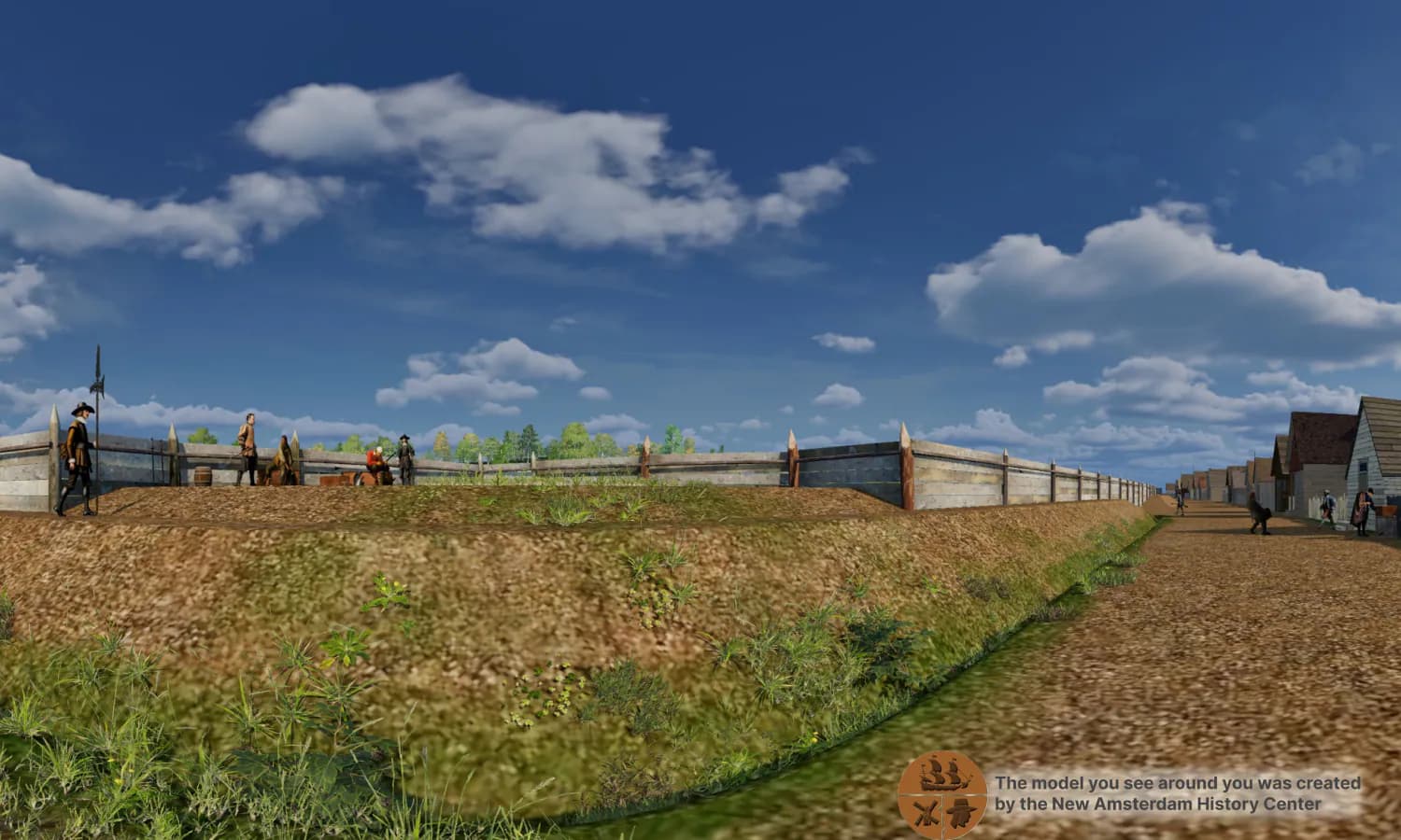 Reconstruction by the NAHC of the Wall in New Amsterdam as seen in TimeLens.
