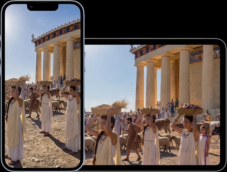 TimeLens impressie op iPhone en iPad