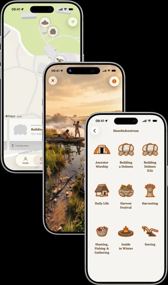 三部 iPhone 显示 Borger 的 TimeLens