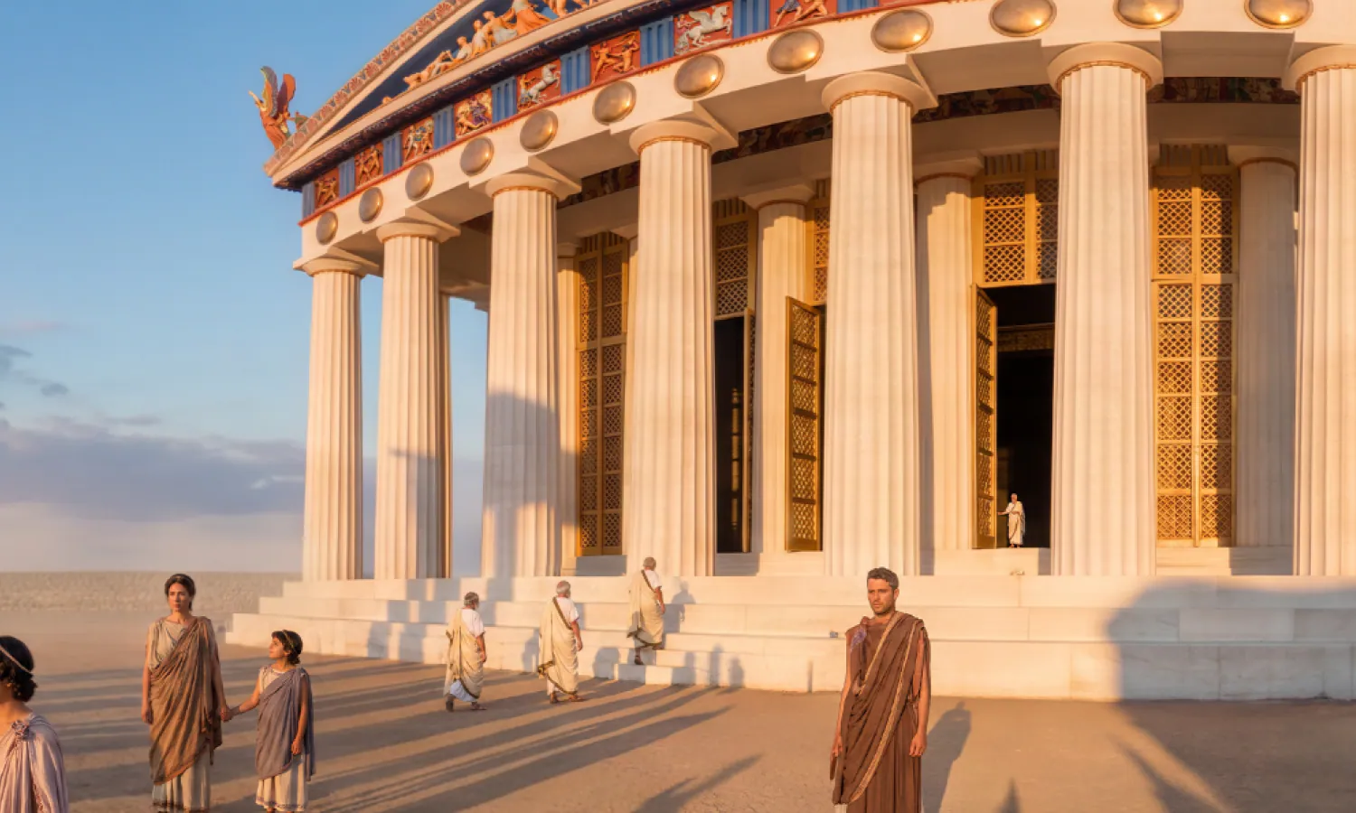 TimeLens reconstructie van het Parthenon in de Romeinse tijd