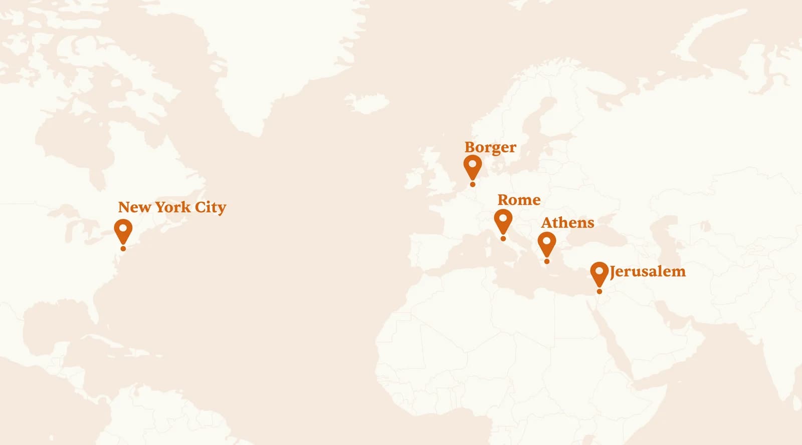 Kaart met de locaties van TimeLens