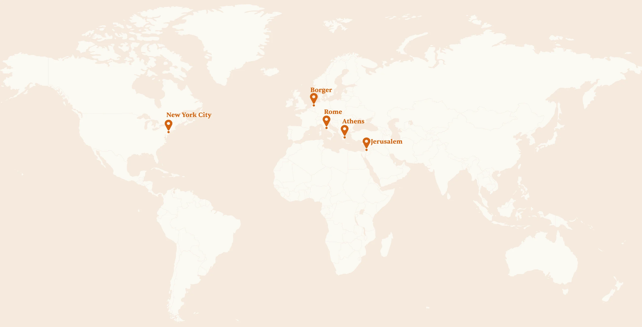 Kaart met de locaties van TimeLens
